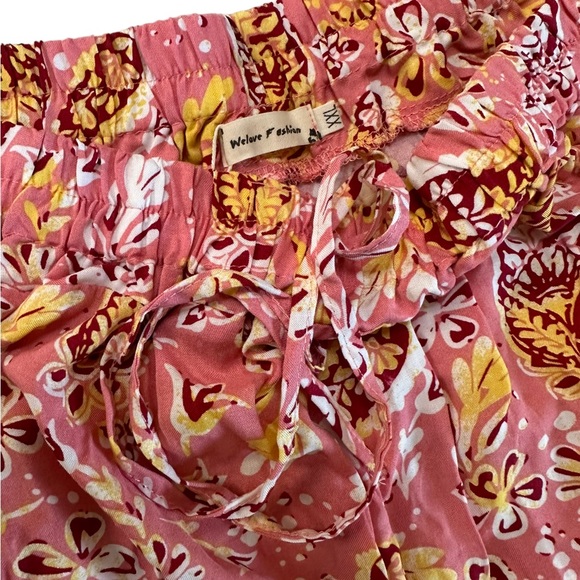 We Love Fashion Floral Wide Leg Flowy Stretchy Pants Size 2XL - Picture 14 of 16